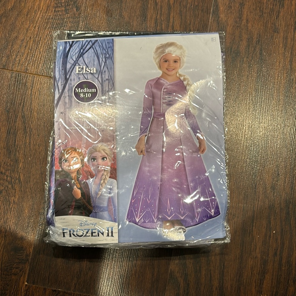 Disney Frozen II Elsa Costume M Medium Girls Purple